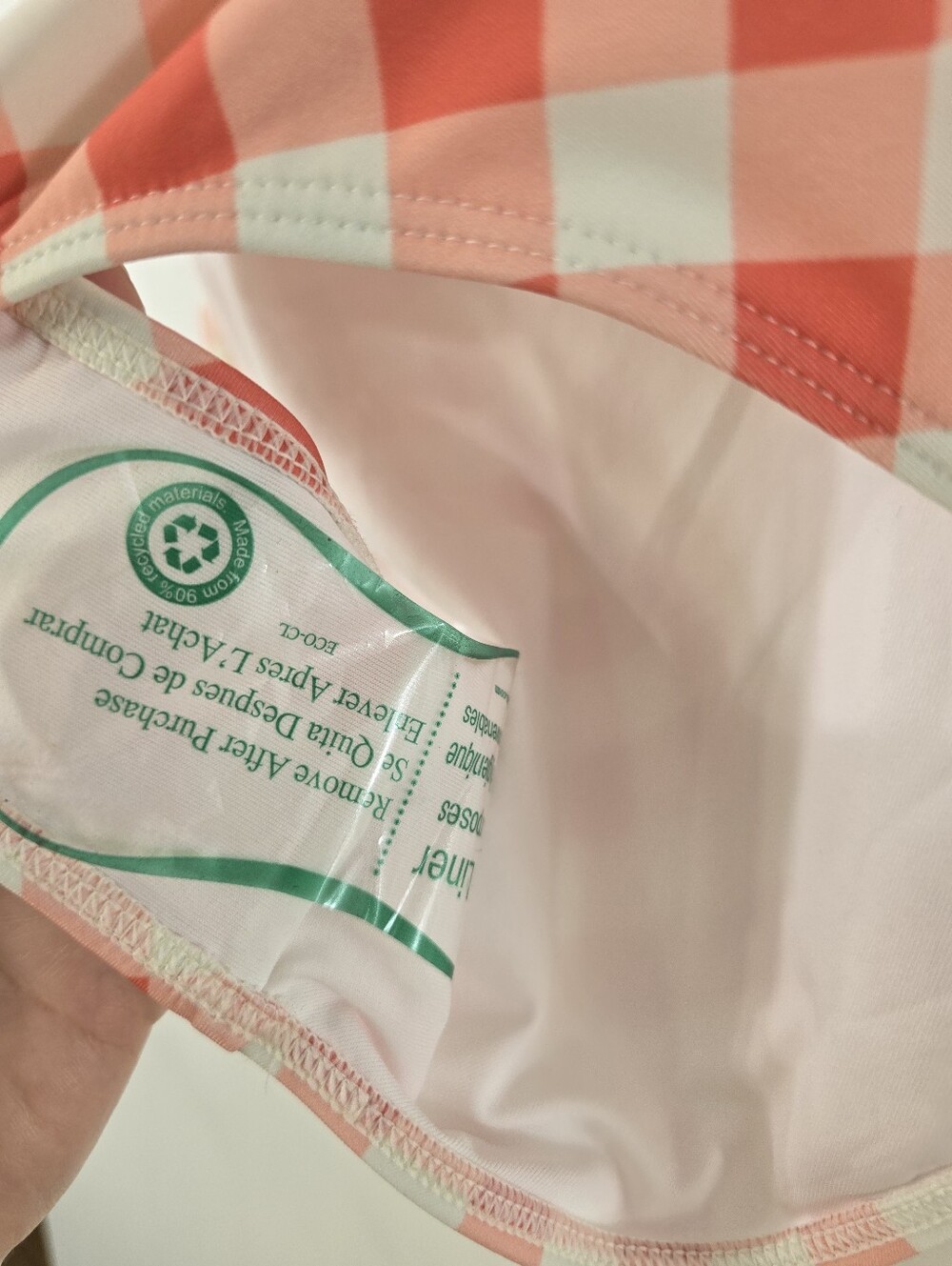 Summersalt The Jetsetter Bikini Bathing Suit Orange Gingham Check Plaid NWT 16 - Picture 10 of 13